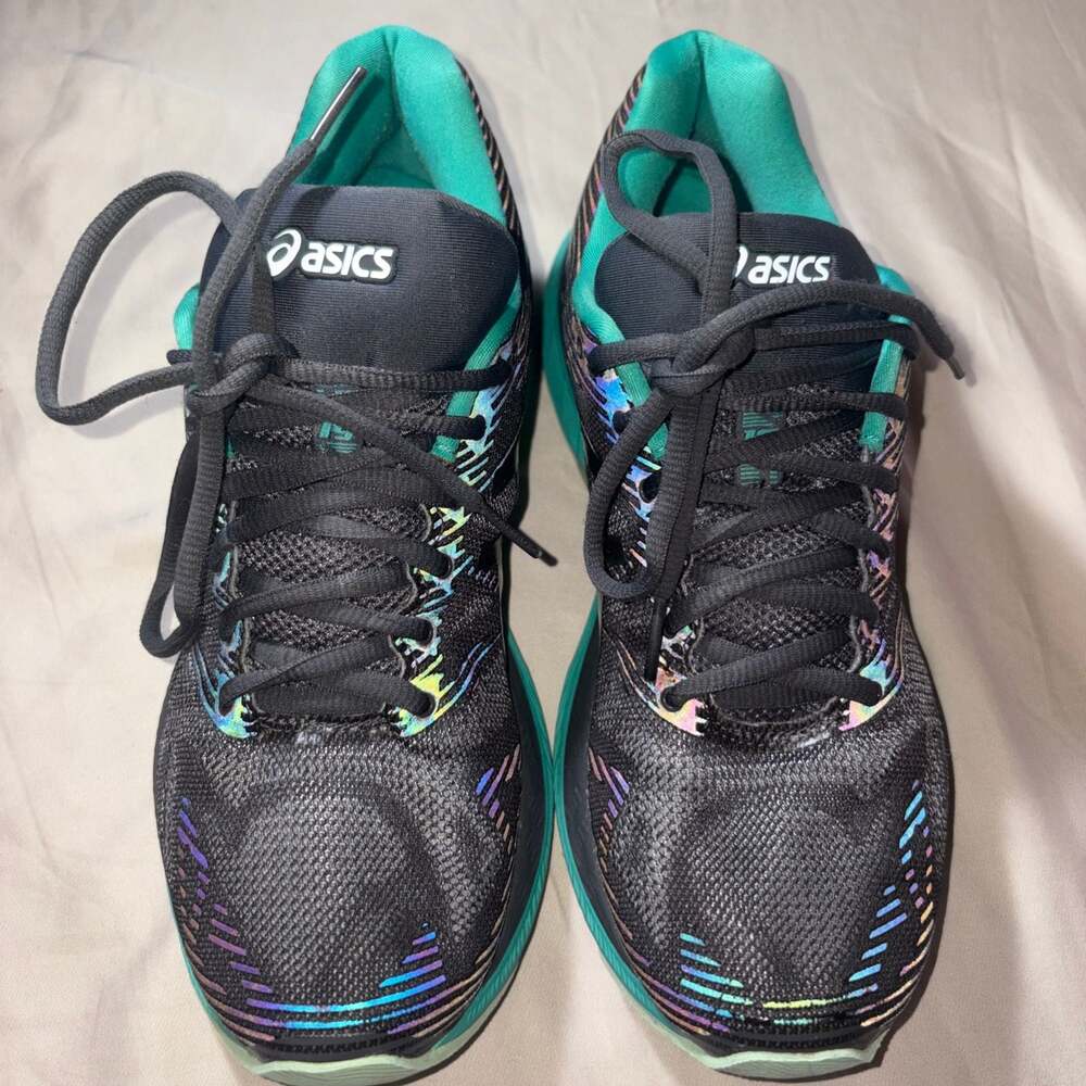 ASICS Gel-Nimbus 19 Lite-Show Women's Running Shoes T7C8N Black Teal 8.5